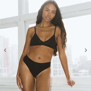 Huha mineral undies - high rise thong black